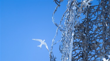 Close up of birds - Bayshore Drive Sculpture