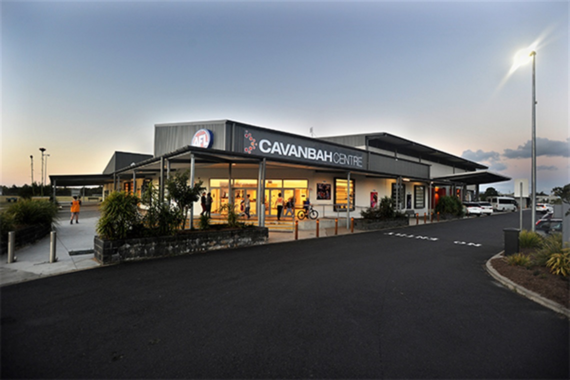 Cavanbah Centre in the evening