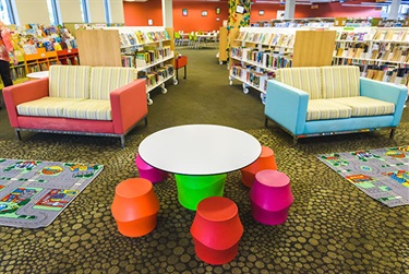 Byron Bay library seating area