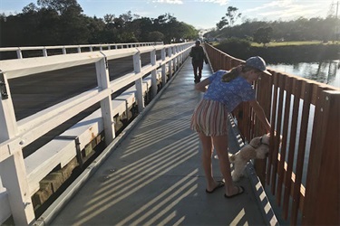 Bruns Bridge new pedestrian bridge open