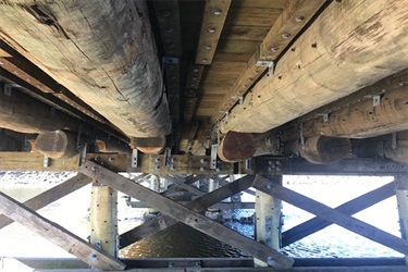Bruns Bridge underneath completed