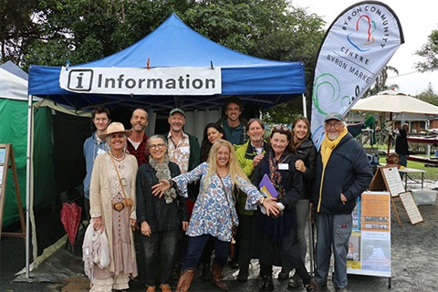 Photo of staff from Byron Markets and Stall Holders committee smiling.