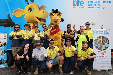 Councils-Outdoor-Spaces-team-with-Healthy-Harold-Giraffe