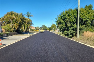 New asphalt on Manns Road