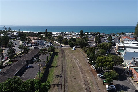 Rail corridor view from Byron