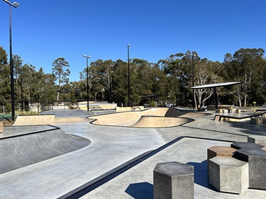 Byron Skate Park seating and ramps