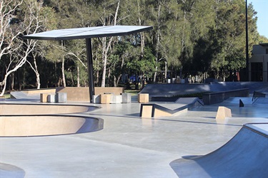 Byron Skate Park shaded areas