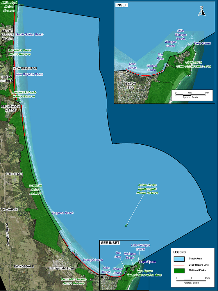 Map of Northern Coastline study-area. Description of locations provided on web page