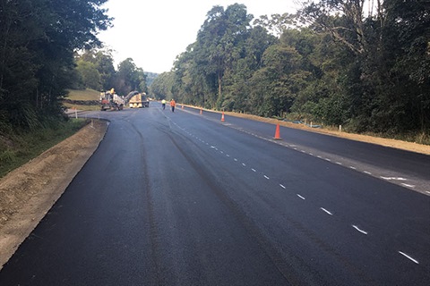 Broken Head road fresh pavement