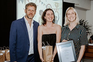 Mayor and reps from the Queer Family community award winner