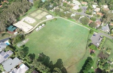 Aerial view of the sports ground