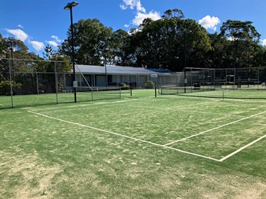 Aerial view of Mullumbimby Rec Ground Tennis Courts