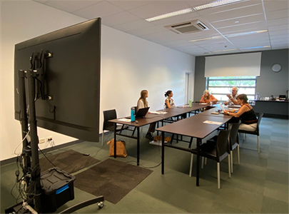 Meeting room 2 set up in boardroom style at the Cavanbah Centre 500px