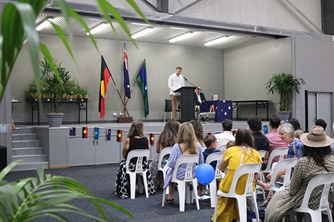 Set up for Citizenship Ceremony 