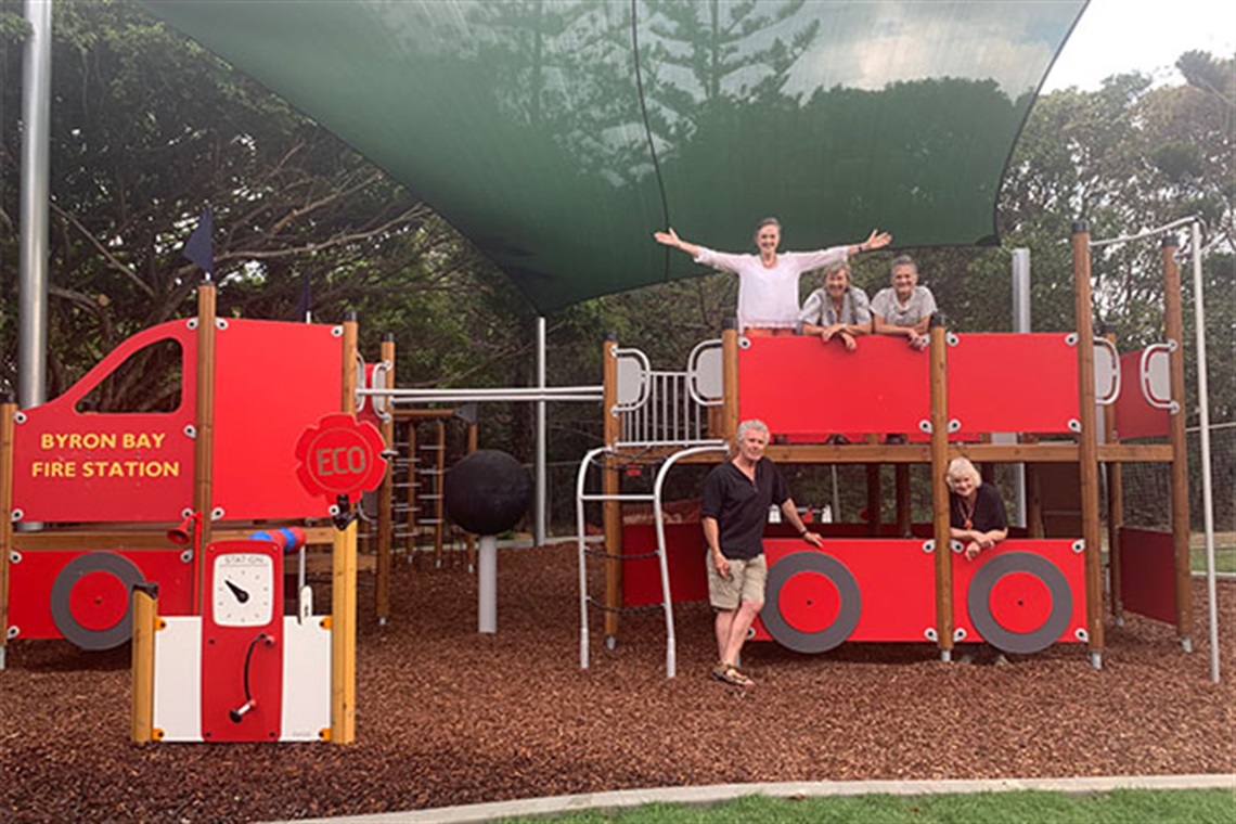 Four-member-of-Suffolk-Park-Progress-Association-in-Gaggin-Park-playground